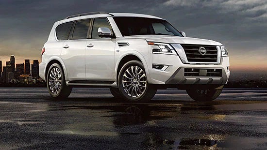 2023 Nissan Armada new 22-inch 14-spoke aluminum-alloy wheels. | Petro Nissan in Hattiesburg MS
