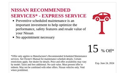 Nissan Recommended Services