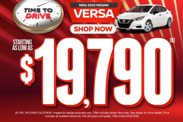 2025 Nissan Versa Starting as low as $19,790 (6)