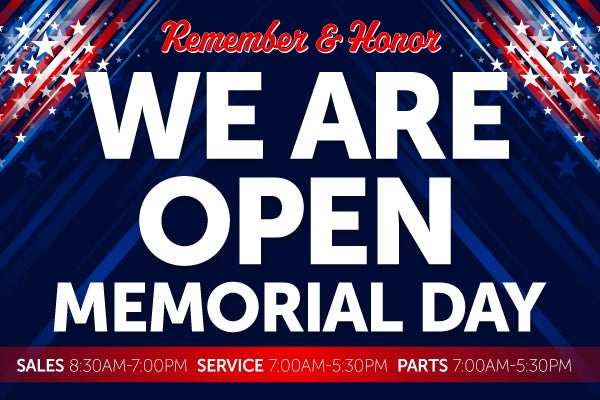 Memorial Day Hours