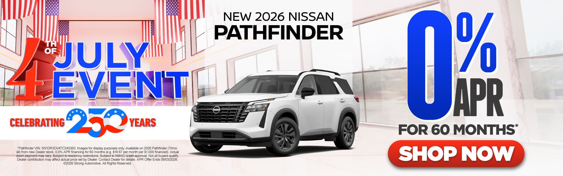 2026 Nissan Pathfinder 0% APR for 60 months*