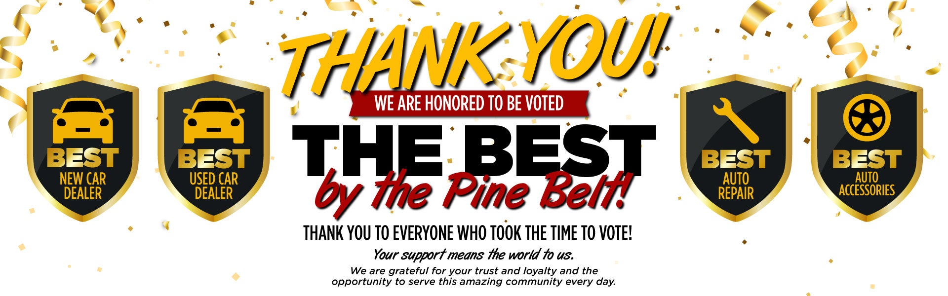 Best New Car Dealer • Best Used Car Dealer • Best Auto Repai