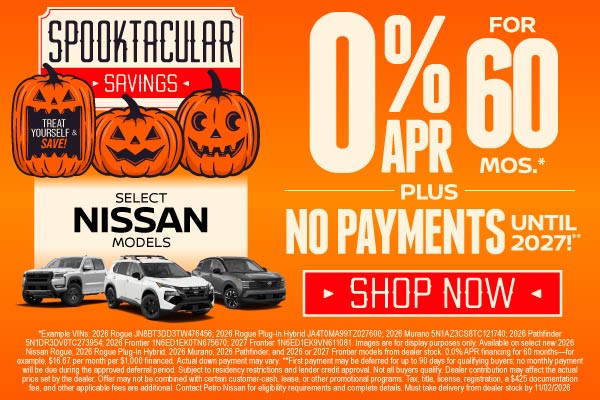 Select Nissan Models! 